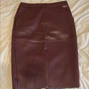 Worn once! Vegan leather pencil skirt.